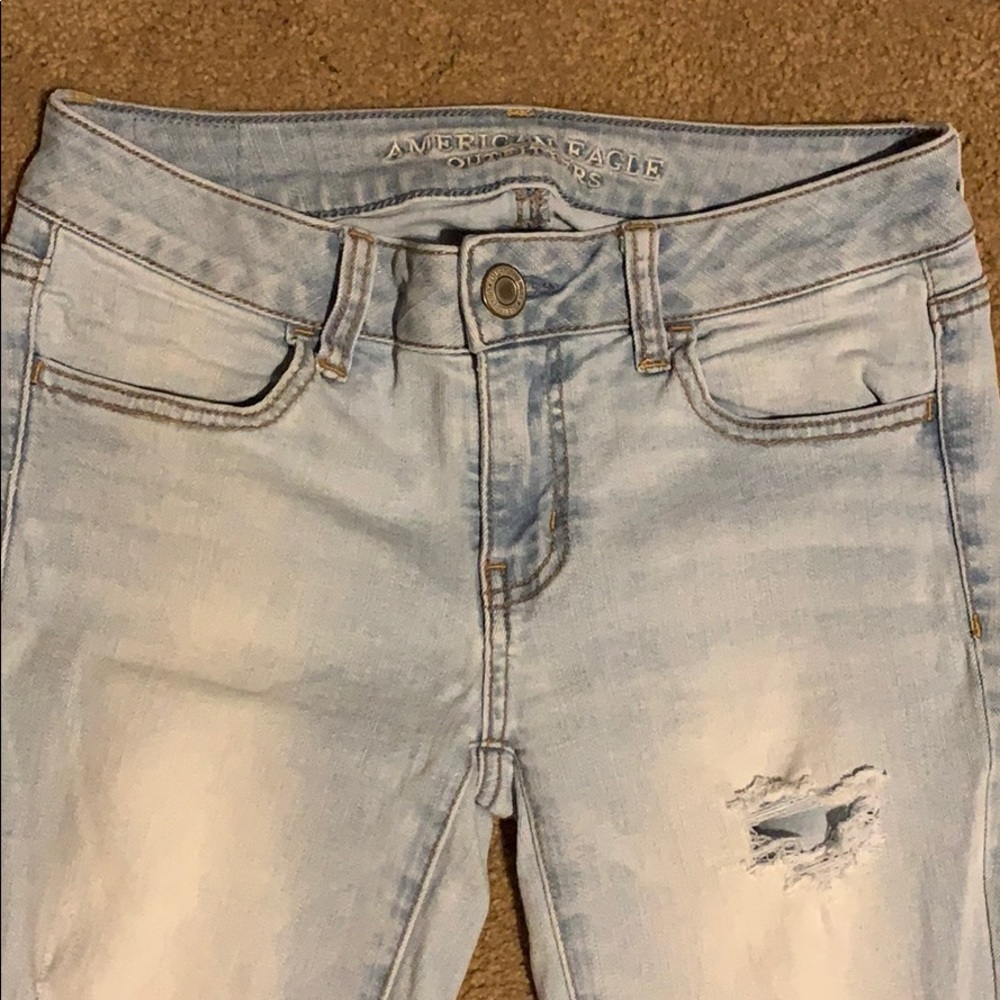 American Eagle light colored jeggings- 4 regular